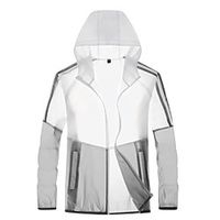 Men's UPF 50 Clothing UV Sun Protection Lightweight Jacket Zip Up Hoodie Jacket Windbreaker Cooling Sun Shirt with Pockets Quick Dry Packable Coat Top Hiking Fishing Outdoor Performance Lightinthebox - thumbnail