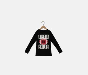 Kids Boys Printed Long Sleeve Sweater  Black