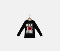 Kids Boys Printed Long Sleeve Sweater  Black - thumbnail