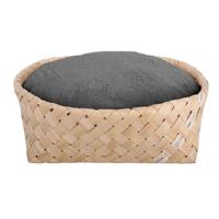 D&D Home Bodhi Cat Basket Bed - White, 52X52X15Cm