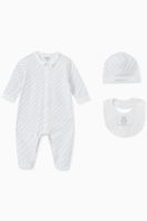 Chain Logo Pyjama & Hat Gift Set in Cotton - thumbnail