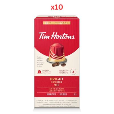 Tim Hortons Ncomp Bright Espresso 10 Sachet Pack Of 10