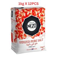 Nezo Fine Iodized Vacuum Salt (Red) 1kg Pack of 12