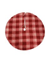 Homesmiths Christmas Tree Skirt Check Print Red & White