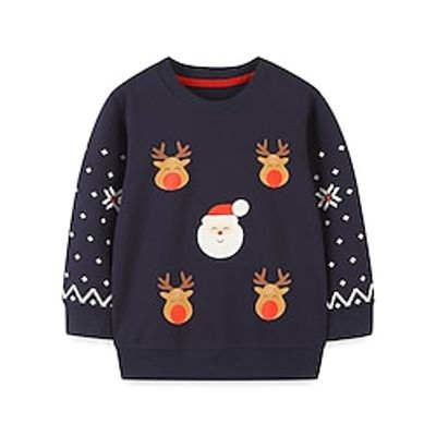 Toddler Boys Sweatshirt Pullover Cartoon Long Sleeve Crewneck Children Top Outdoor Sweatshirt Cool Adorable Blue Spring 3-7 Years Lightinthebox