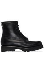 Grenson Harper lace-up leather ankle boots - Black