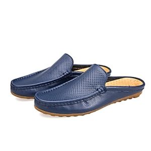 Men's Sandals Clogs  Mules Loafers  Slip-Ons Casual Classic Outdoor Daily PU Black White Blue Spring Summer miniinthebox