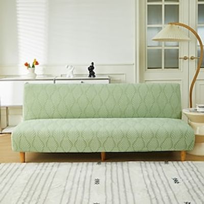 3 Different Sizes Jacquard Fabric Armless Sofa Bed Cover Sofa New Year Decor Slipcovers Stretch Protector Elastic Bench Cover Lightinthebox