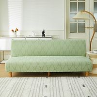 3 Different Sizes Jacquard Fabric Armless Sofa Bed Cover Sofa New Year Decor Slipcovers Stretch Protector Elastic Bench Cover Lightinthebox - thumbnail