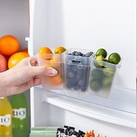 Kitchen Refrigerator Side Door Storage Box Household Buckle Design Transparent Finishing Box Kitchen Fruit Vegetable Seasoning miniinthebox - thumbnail