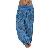 Women's Loungewear Bottom Nighty Graphic Prints Simple Comfort Home Cotton Blend Spring Summer Blue Orange Lightinthebox - thumbnail