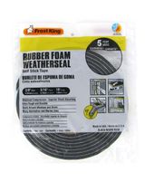 Frost King 3/8 x 3/16" 10Ft. Black Rubber Foam Tape Weatherseal