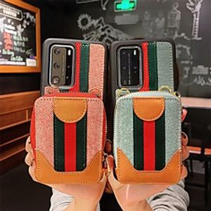Phone Case For Huawei Back Cover P40 P40 Pro Mate 40 Mate 40 Pro P30 P30 Pro Mate 30 Mate 30 Pro Card Holder Shockproof Dustproof Graphic PU Leather TPU Lightinthebox
