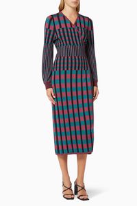 Tracy Rib-Knit Midi Wrap Dress