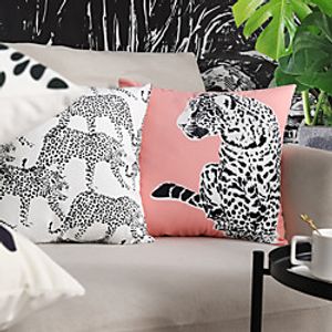 nordic dutch velvet velvet digital printing pillow sofa cushion soft upholstered fabric pillowcase leopard Lightinthebox