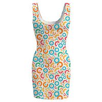 Women's Sports Dress Short Mini Dress Rainbow Sleeveless Geometric Print Spring Summer Round Neck Casual 2021 S M L XL XXL 3XL Lightinthebox - thumbnail