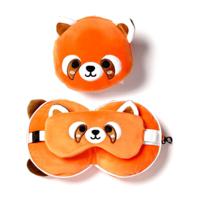 Puckator Red Panda Plush Travel Pillow & Eye Mask - thumbnail