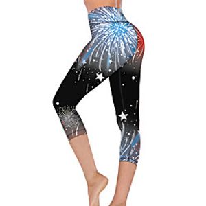 21Grams Women's High Waist Yoga Pants Capri Leggings Tummy Control Butt Lift Black Fitness Gym Workout Running Summer Sports Activewear High Elasticity Lightinthebox