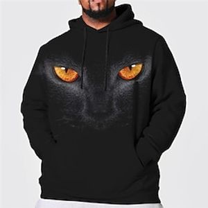 Men's Plus Size Pullover Hoodie Sweatshirt Big and Tall Animal Hooded Long Sleeve Spring   Fall Basic Fashion Streetwear Comfortable Daily Wear Vacation Tops Lightinthebox