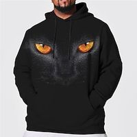 Men's Plus Size Pullover Hoodie Sweatshirt Big and Tall Animal Hooded Long Sleeve Spring   Fall Basic Fashion Streetwear Comfortable Daily Wear Vacation Tops Lightinthebox - thumbnail