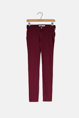 Kids Girls Ballerina Jeggings Burgundy Kids Girls Ballerina Jeggings Burgundy