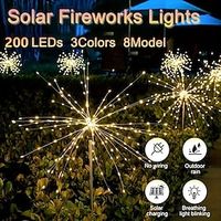 4 Packs 200 Leds Solar Outdoor Garden Lights Solar Firework Lights,8 Lighting Modes Solar Landscape Lights Solar Lights Outdoor Waterproof, For Garden Party Lightinthebox - thumbnail