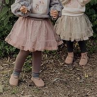 Kids Girls' Leggings Solid Color Active Lace Outdoor 3-7 Years Fall Pink Beige Lightinthebox - thumbnail