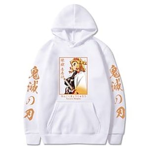 Inspired by Demon Slayer Rengoku Kyoujurou Hoodie Cartoon Manga Anime Front Pocket Graphic Hoodie For Men's Women's Unisex Adults' Hot Stamping 100% Polyester Casual Daily Lightinthebox