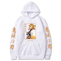 Inspired by Demon Slayer Rengoku Kyoujurou Hoodie Cartoon Manga Anime Front Pocket Graphic Hoodie For Men's Women's Unisex Adults' Hot Stamping 100% Polyester Casual Daily Lightinthebox - thumbnail