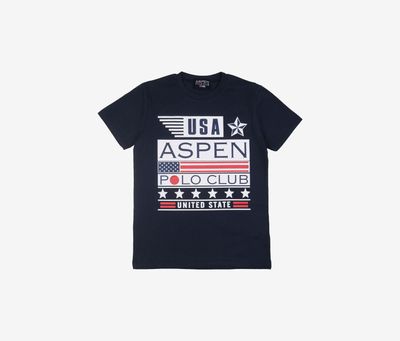 Kids Boys Graphic Print USA T-Shirt Navy Kids Boys Graphic Print USA T-Shirt Navy
