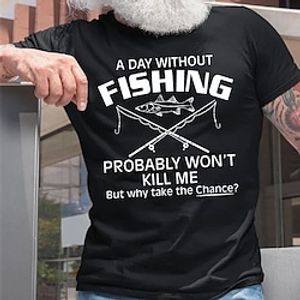 Men's T shirt Tee Cool Shirt Graphic Letter Fish Crew Neck Print Street Casual Short Sleeve Print Clothing Apparel Fashion Designer Classic Novelty miniinthebox