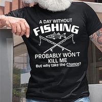 Men's T shirt Tee Cool Shirt Graphic Letter Fish Crew Neck Print Street Casual Short Sleeve Print Clothing Apparel Fashion Designer Classic Novelty miniinthebox - thumbnail