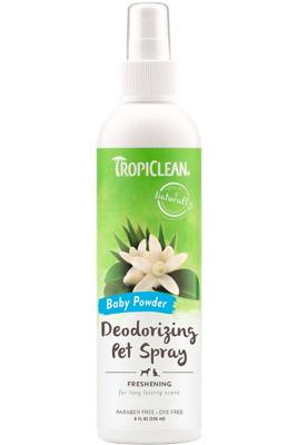 Tropi Clean Baby Powder Deodorizing Spray For Pets, 8oz