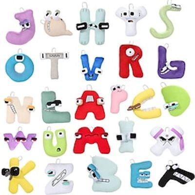 Alphabet Letter Plush Pillow Doll Children's Enlightenment Education Pillow Doll Home Relax Cute Gift miniinthebox