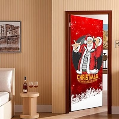 Christmas Decorative Door Sticker 3d Simulation Movable Waterproof Wall Sticker Diy Wallpaper For Bedroom Living Room miniinthebox