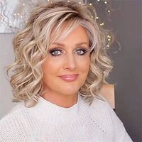 Mid Length Natural Bob Curly Wig Natural Looking Synthetic Wigs for Ladies Daily Cosplay Hair Wig Lightinthebox