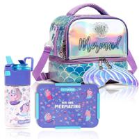 Eazy Kids Lunch Bag Set Of 3 Mermaid - Purple