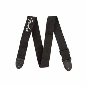 Fender 2-Inch Black Poly Strap with Grey Fender Logo