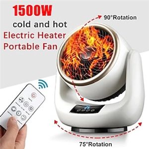 1500W Electric Heater Portable Fan Heater Desktop Air Cold Warm Heater Fan Winter 3 Gears Home Office Room Heating Machine Lightinthebox