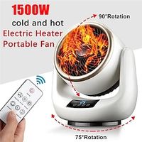 1500W Electric Heater Portable Fan Heater Desktop Air Cold Warm Heater Fan Winter 3 Gears Home Office Room Heating Machine Lightinthebox - thumbnail