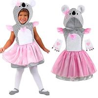 Princess Animal Koala Dress Tulle Dresses Girls' Movie Cosplay Cute Pink Dress Gloves Children's Day World Book Day Polyester Lightinthebox - thumbnail