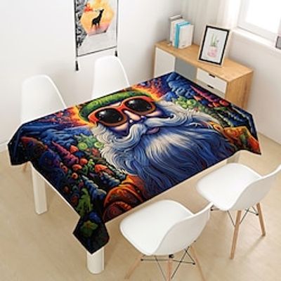 Tablecloth Rectangle Table Cloth Cover Washable Wrinkle Resistant Tablecloths for Family Gathering, Dining Table Lightinthebox