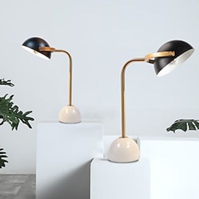 Table Lamps Living Room Bedroom Bedside Marble Decoration Desk Sample Room Office Paint Lamp Shade Plating Lamp Pole 110-240V Lightinthebox