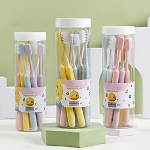 10 Pcs Family Pack Eco-Friendly Toothbrush, Soft Bristles Toothbrush For Adults, Toothbrushes For Sensitive Gums And Teeth, Travel Carry miniinthebox