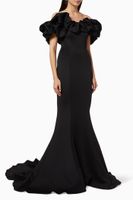 Ruffle Trim Gown Ruffle Trim Gown