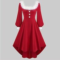 Audrey Hepburn Vintage 1950s Cocktail Dress Vintage Dress Dailywear Dress Women's Costume Vintage Cosplay Party / Evening New Year / Spandex miniinthebox - thumbnail