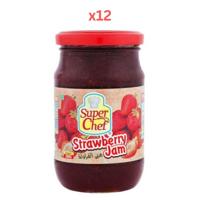 Super Chef Jam Strawberry With Pieces 380Gm (Pack Of 12)