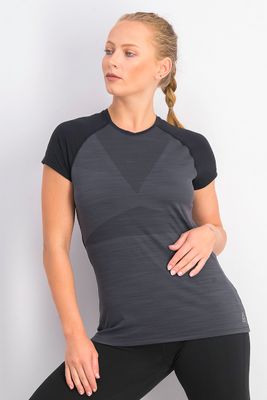Womens OS Active Chill Vent T-shirt  Black/Grey