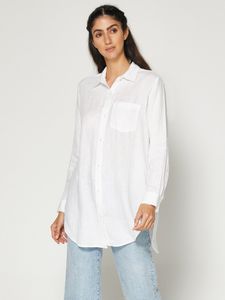 Oversized Linen Tunic Shirt