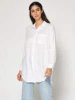 Oversized Linen Tunic Shirt - thumbnail